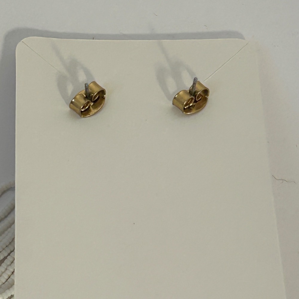 J. Crew Gold Tone Crystal Accent White Beaded Tassel Dangle Earrings Women - Picture 5 of 6